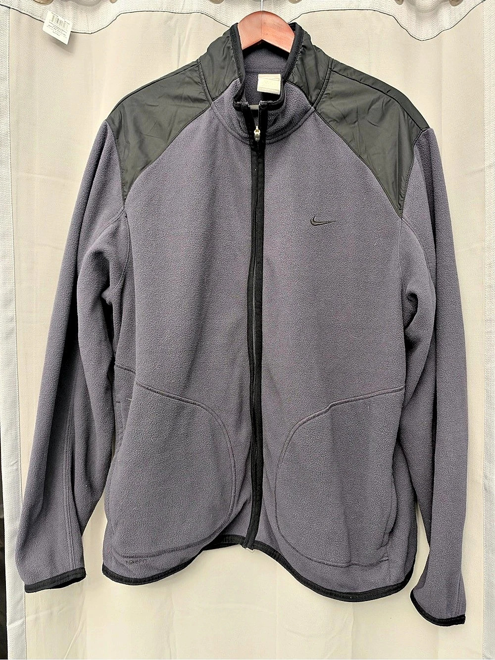 Nike Sportswear Fleece Jacket Gray & Black Size Large